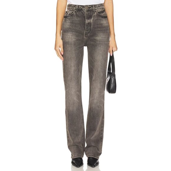 Fear of God ESSENTIALS High Waisted Fitted Leg Jeans in Vintage Black 26 New - Picture 1 of 15
